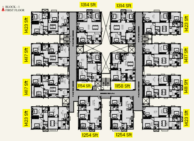 Block I Floor Plan | First Floor | MVV Green Field